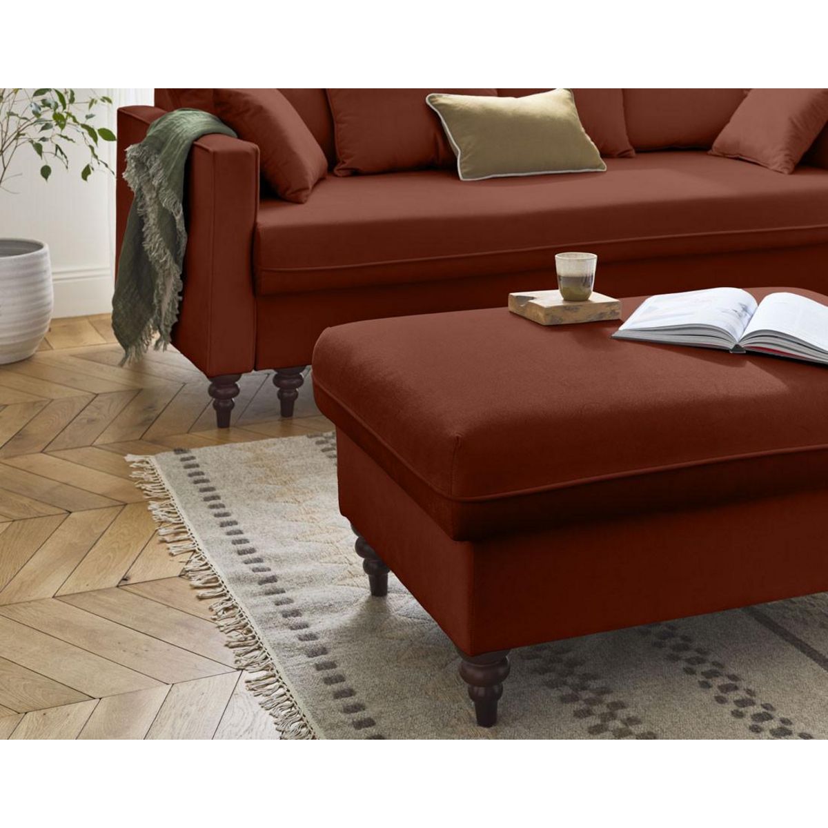 BEST MOBILIER Flamingo - canapé droit 3 places convertible en velours