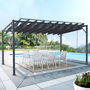 Voir la diapositive 2 : ID MARKET Pergola lames orientables 3x4 M gris anthracite