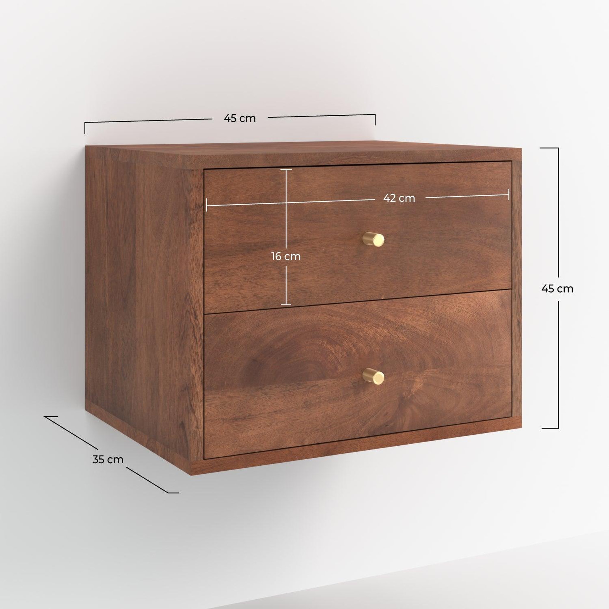 Voir la diapositive 4 : MAISON PAVANE Table de chevet suspendue en bois de manguier-oréa