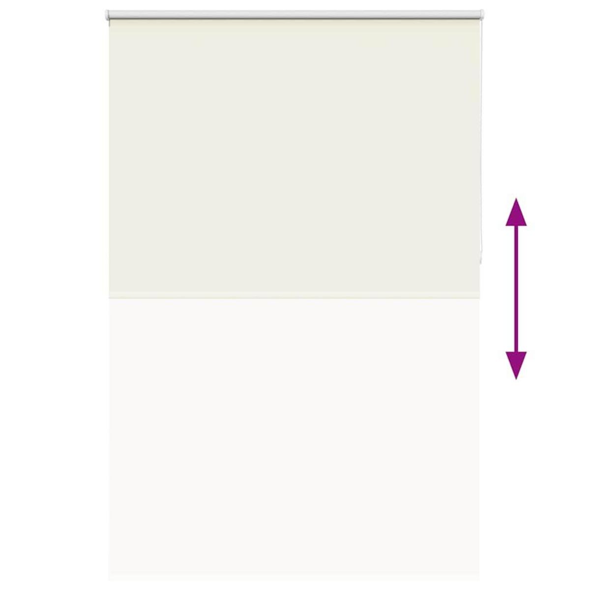 VIDAXL Store enrouleur occultant blanc casse 145x230 cm largeur tissu