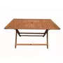 Habitat et Jardin Table pliante bois exotique  Hong Kong  - Maple - 135 x 80 cm - Marron clair