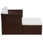 Voir la diapositive 5 : VIDAXL Chaise de jardin avec tabouret Marron Resine tressee