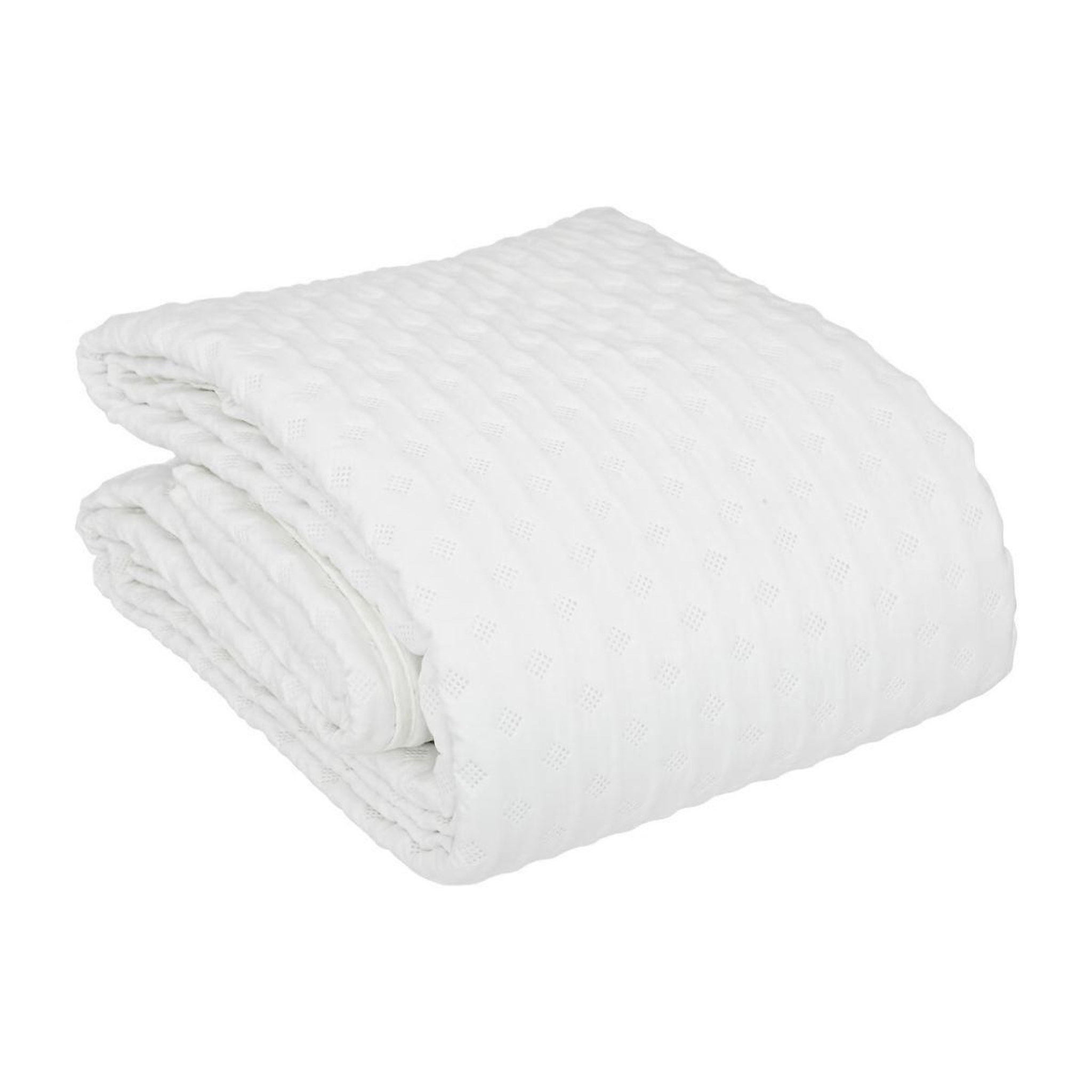 ATMOSPHERA Couvre lit & 2 taies  kalia  240x260cm blanc