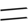 Voir la diapositive 2 : VIDAXL Etageres murales 2 pcs Noir 115x9x3 cm