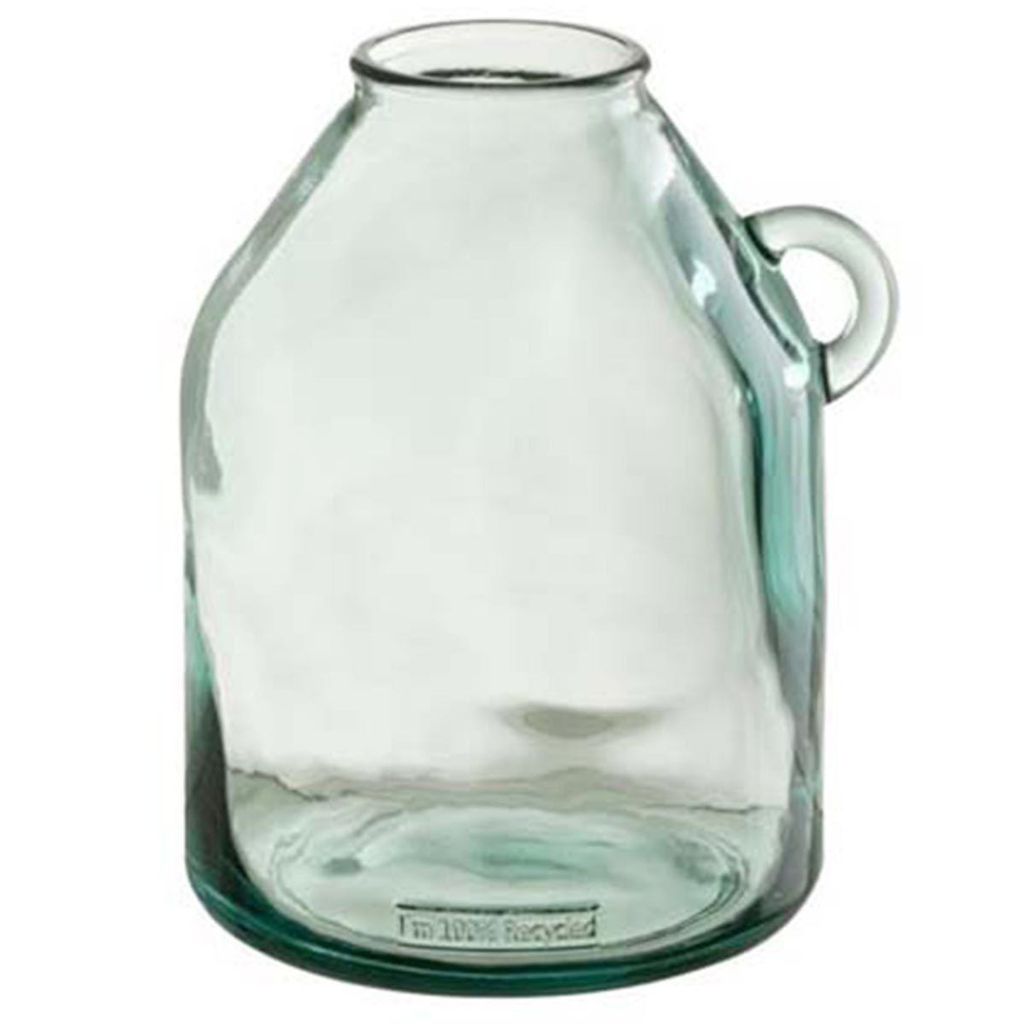 J-LINE Vase cylindrique design  anse  25cm transparent