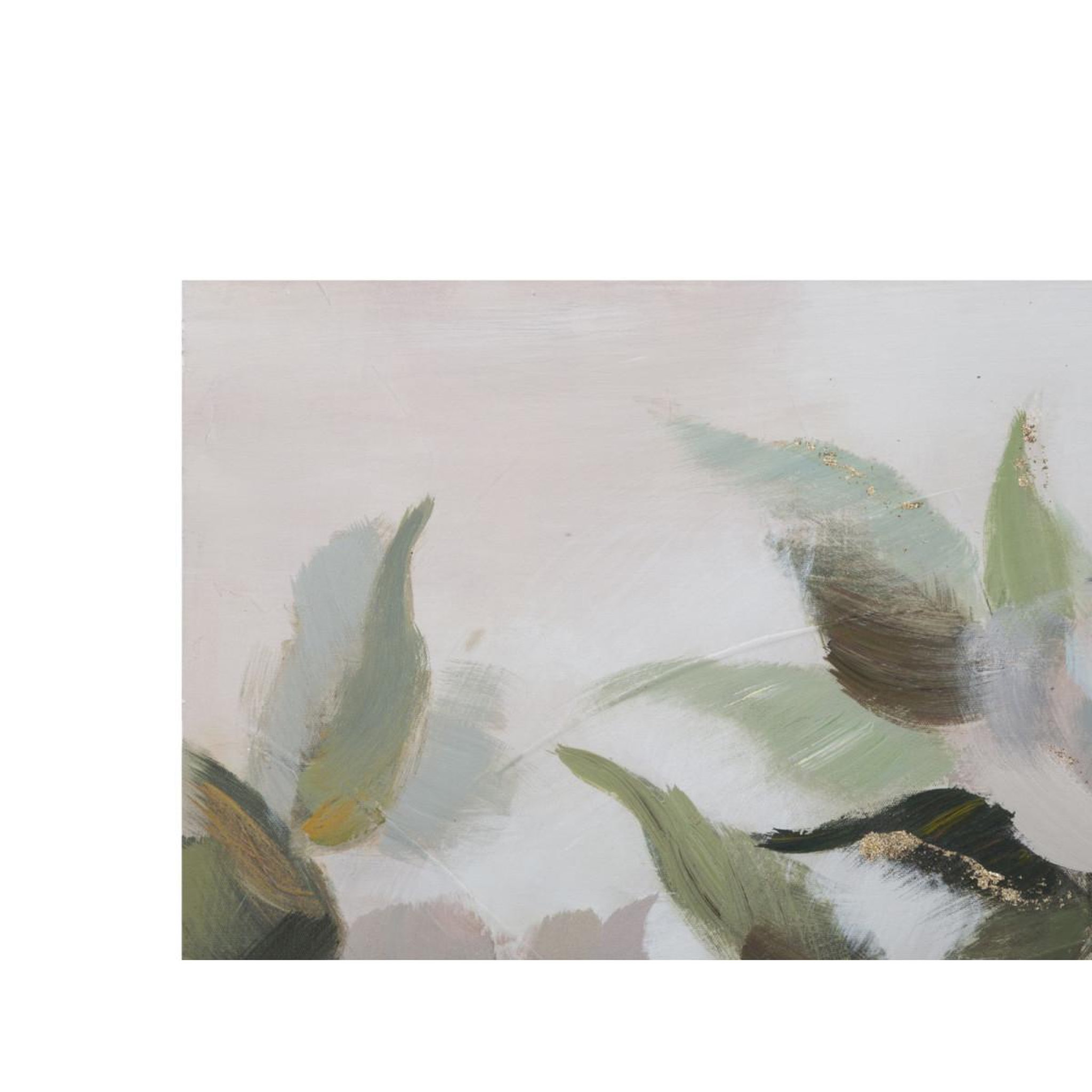 Voir la diapositive 2 : Paris Prix Toile peinture déco  flower & leaf  80x100cm multicolore