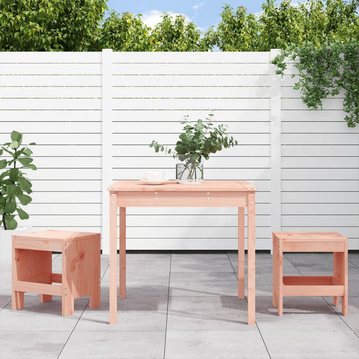 VIDAXL Ensemble de bistrot de jardin 3 pcs bois massif Douglas