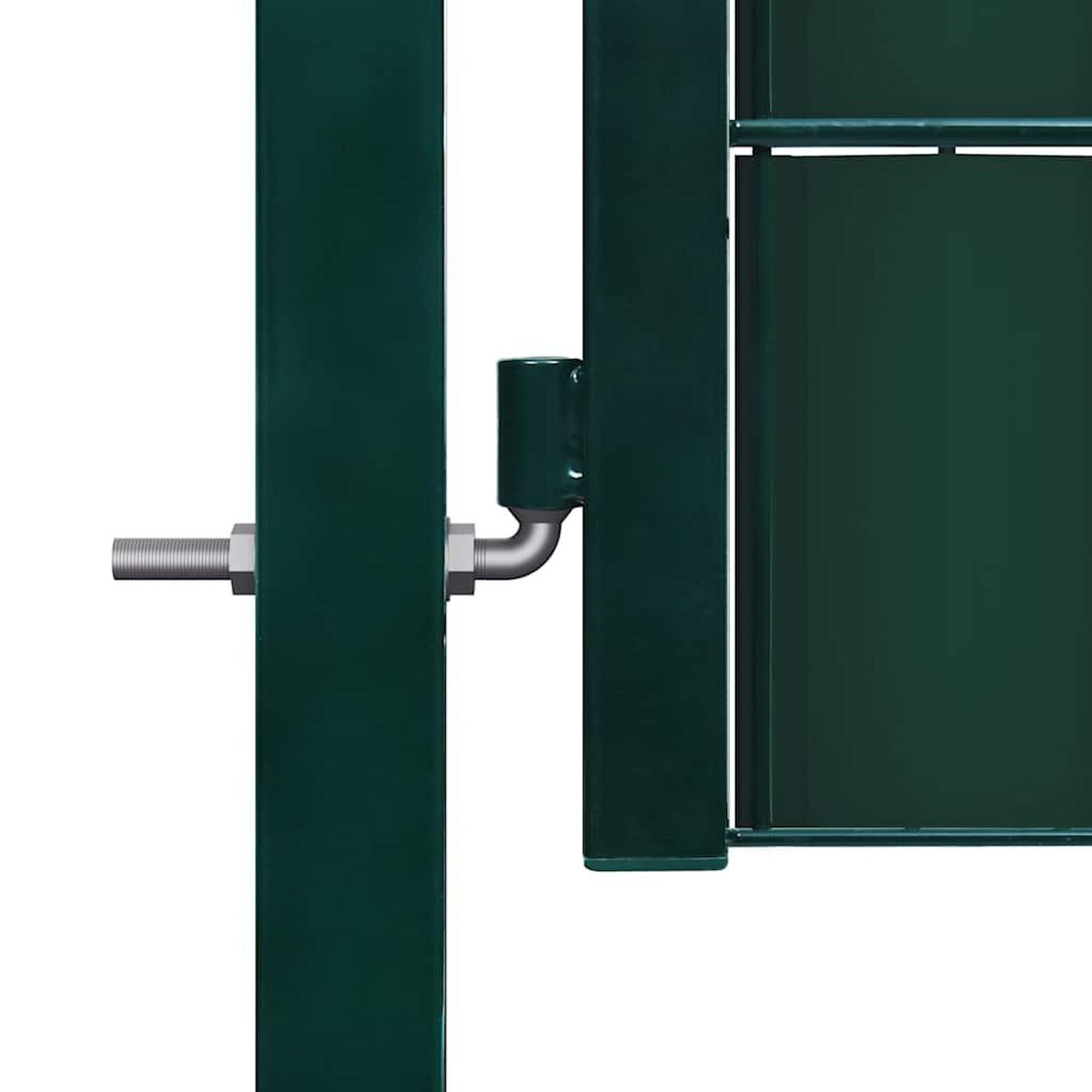 VIDAXL Portail de cloture en PVC et acier 100x100 cm vert