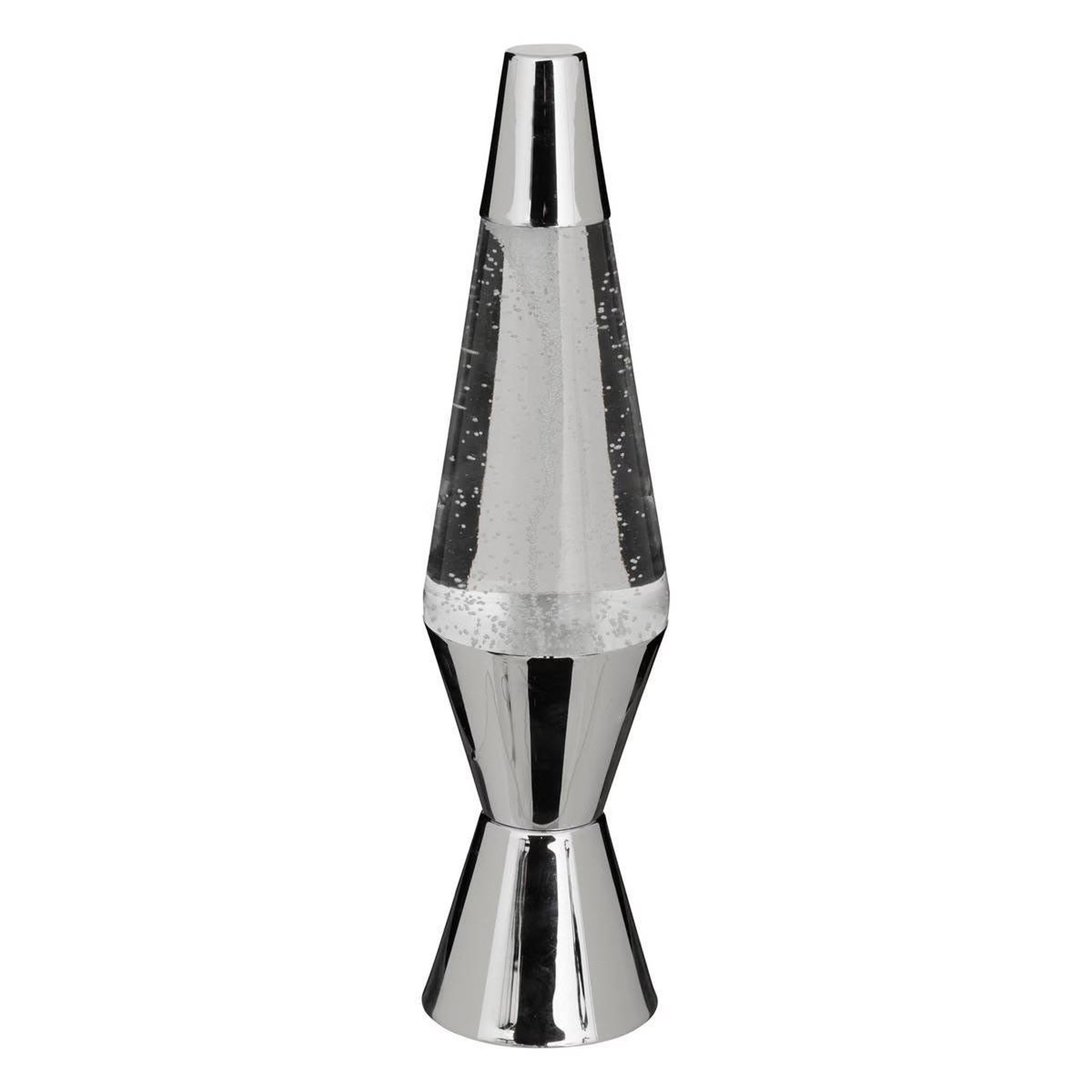 ATMOSPHERA Lampe à poser tornade  lava  36cm argent