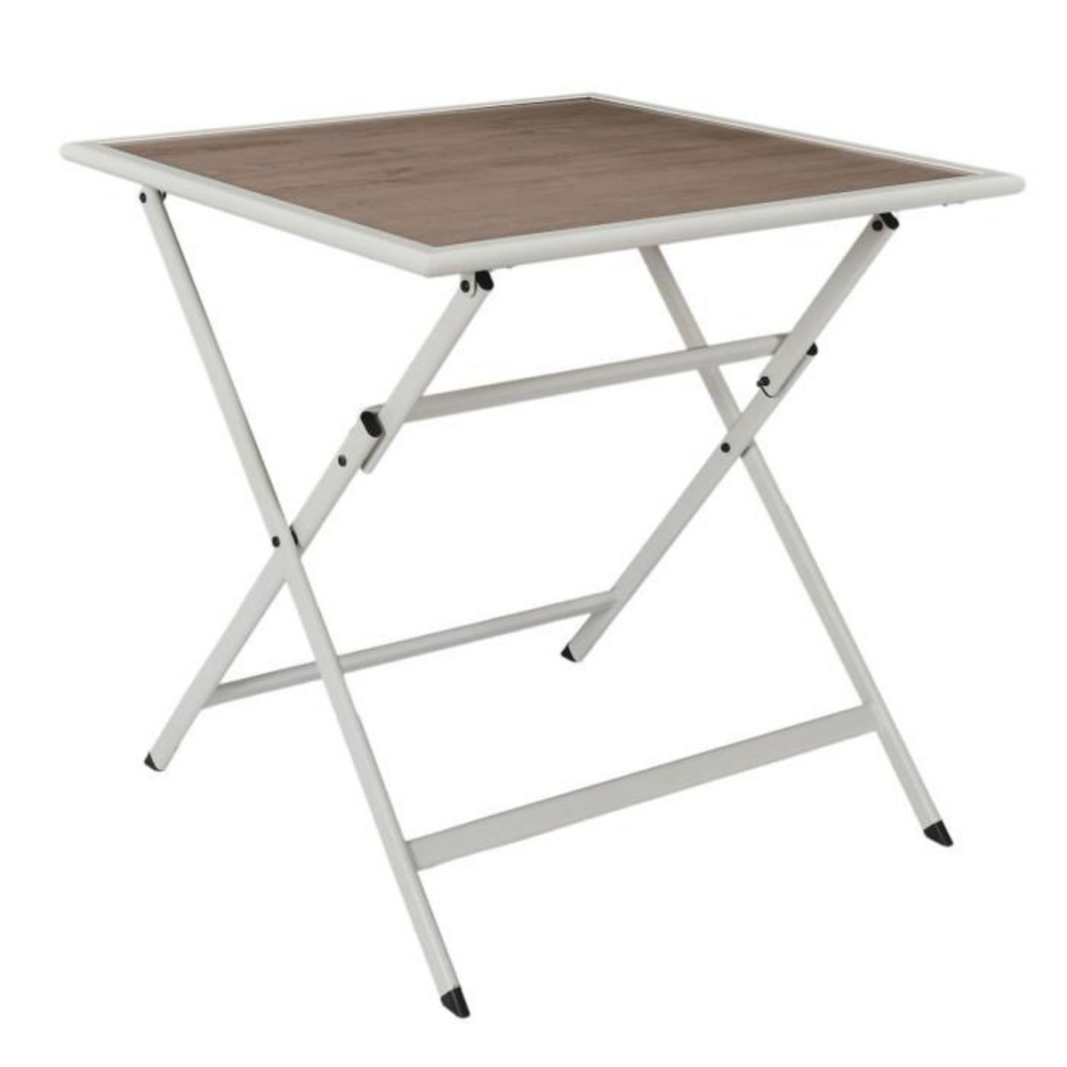 Paris Prix Table de Jardin Pliable  Barcelone  70cm Blanc & Naturel