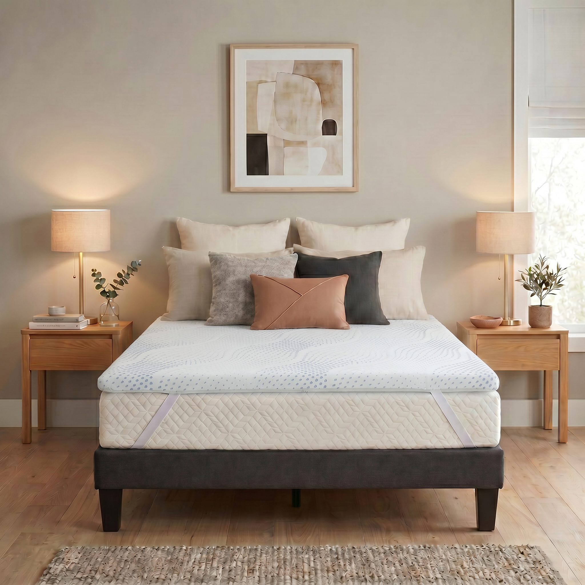 Voir la diapositive 1 : BELLECOUR Bellecour literie | surmatelas viscotouch | mémoire de forme avec gel thermorégulateur