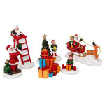 FEERIC LIGHT & CHRISTMAS Lot de 6 Personnages Village de Noël  Laponie  23cm Multicolore