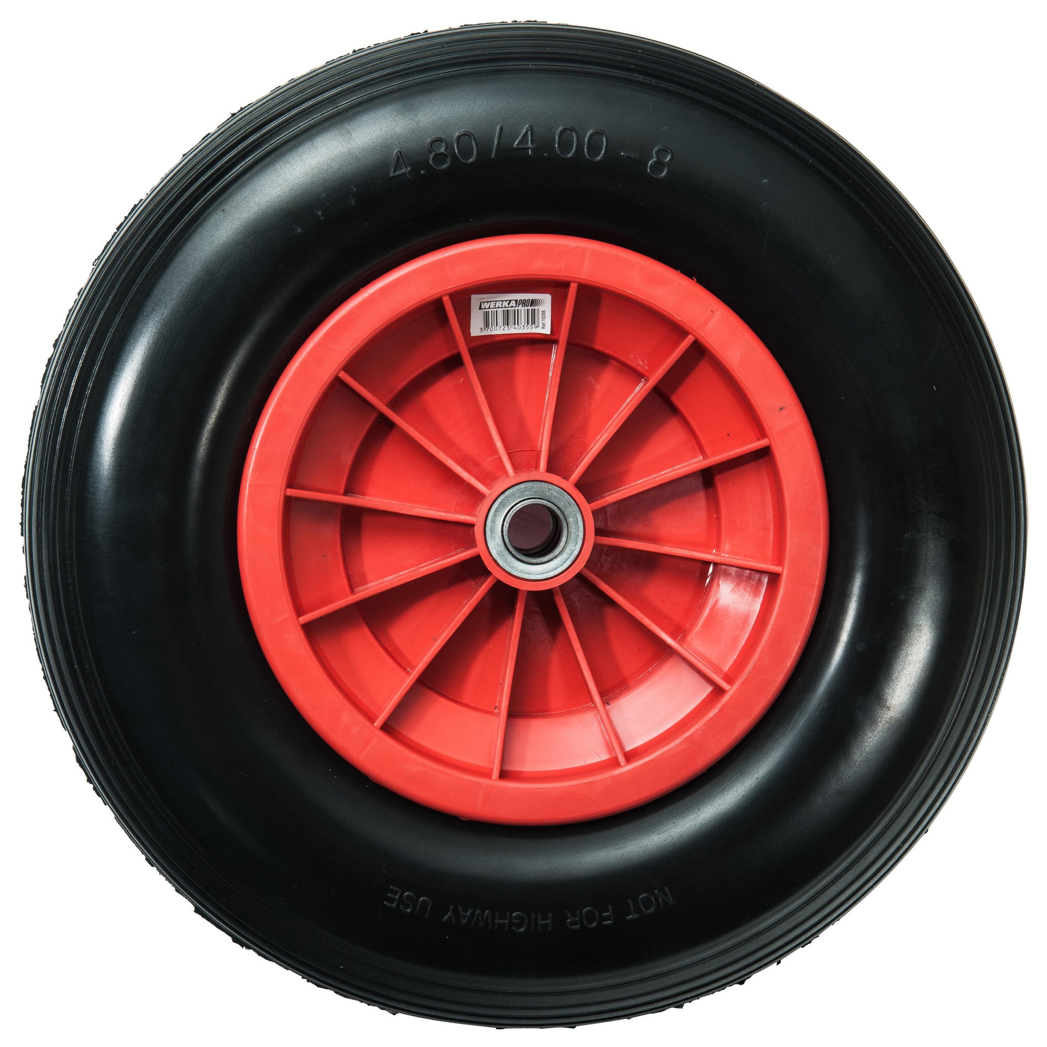 Voir la diapositive 1 :  Roue increvable 15''  385x75  Alésage 25mm Werkapro