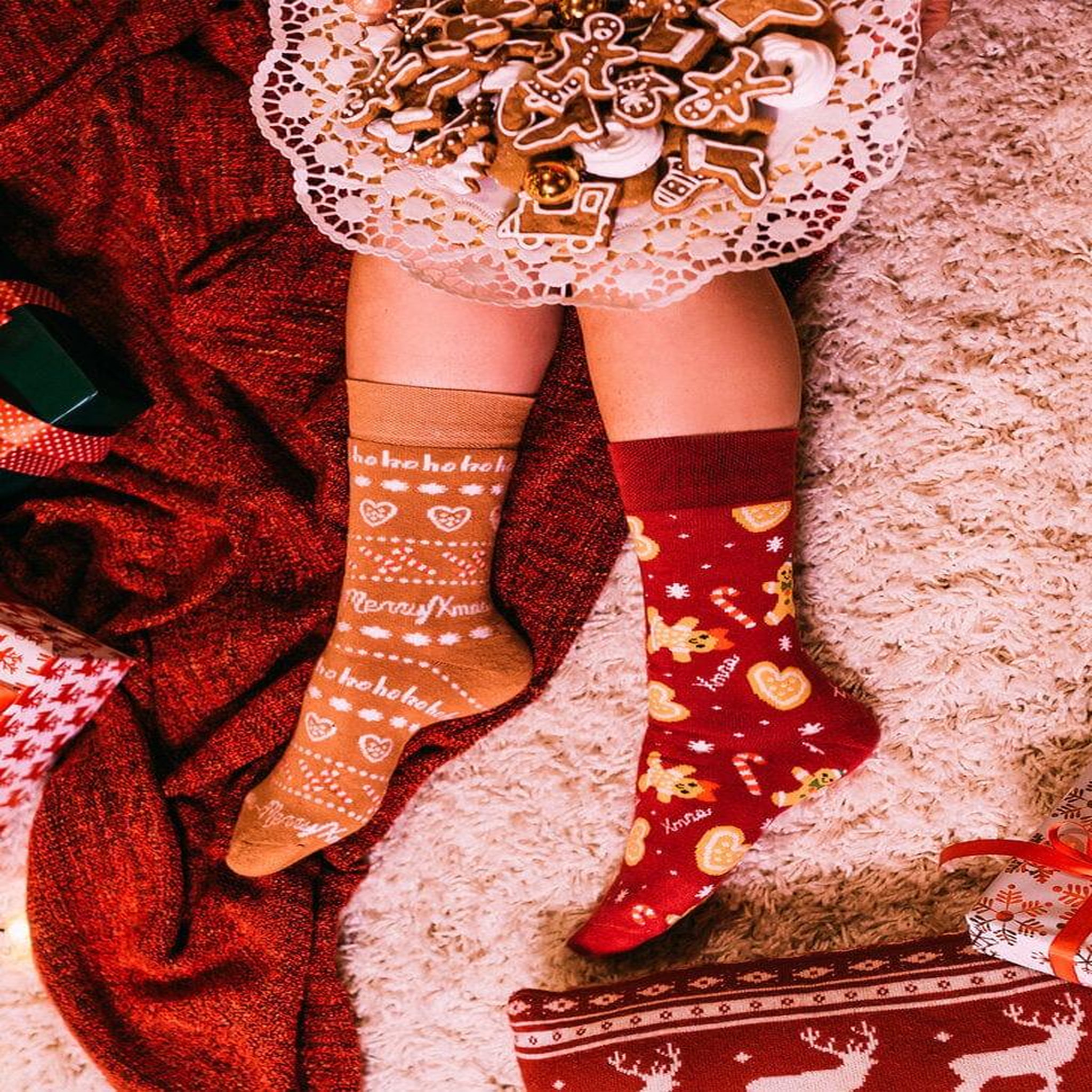 Voir la diapositive 2 : DEDOLES Chaussettes chaudes ronde des pains d'épices