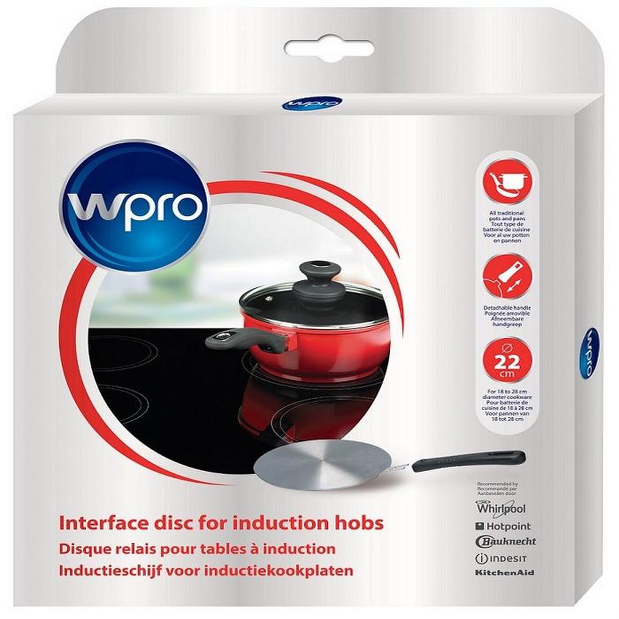 Voir la diapositive 2 : WPRO Disque relais induction 22cm - IDI104