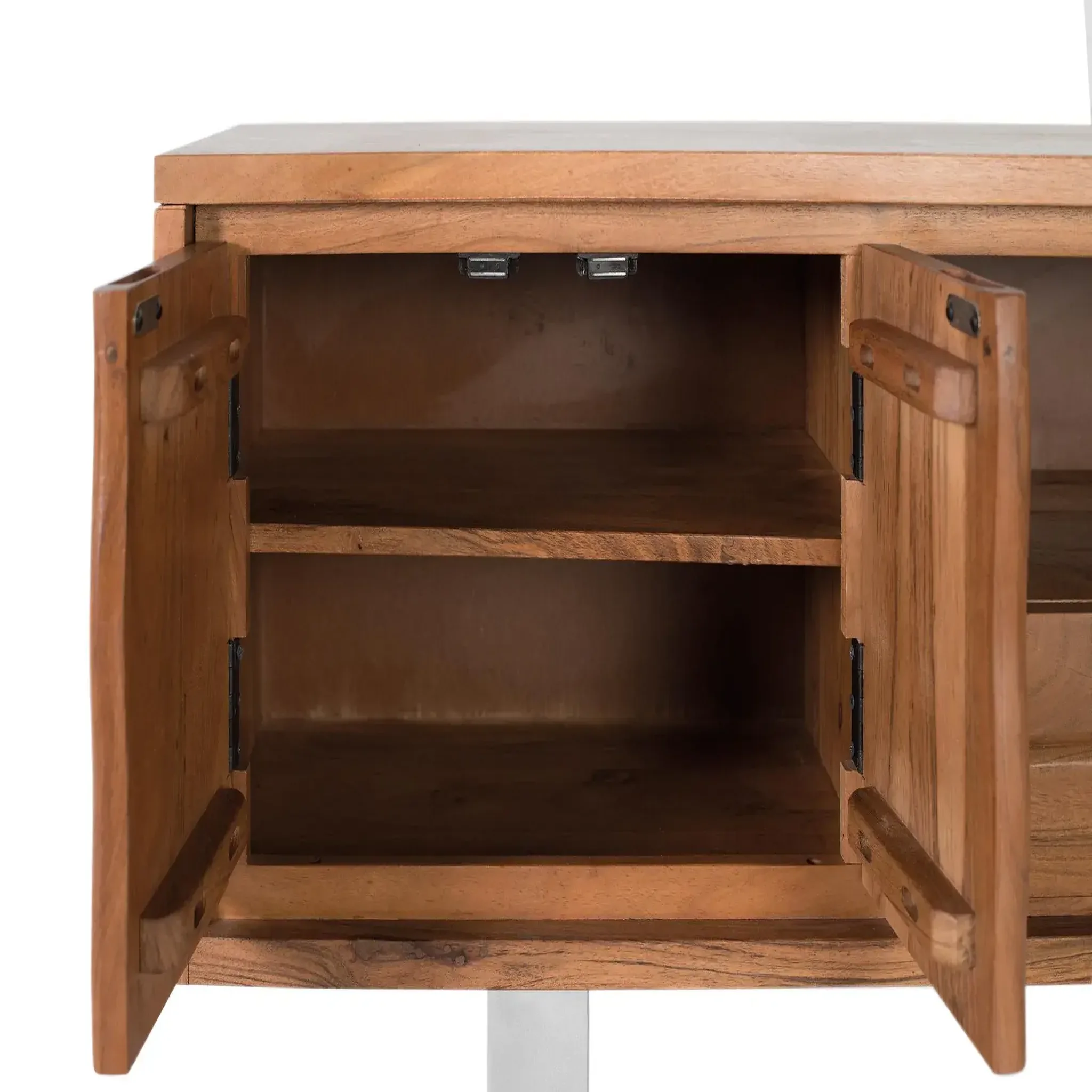 Voir la diapositive 3 : GINER Y COLOMER SL Meuble tv en bois d'acacia 170 cm style rustique moderne