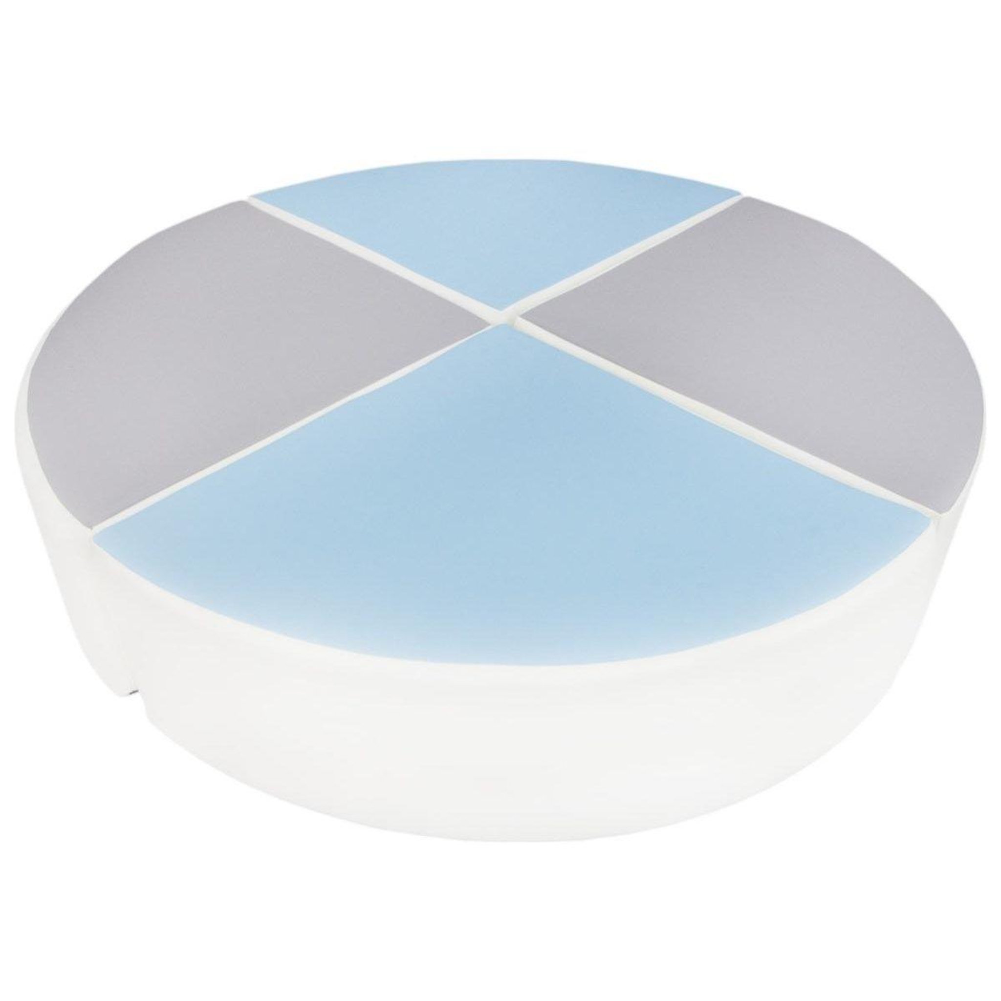VELINDA Ensemble roue (4 grands blocs de mousse) — blanc, bleu clair, gris