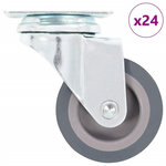 VIDAXL 24 pcs Roulettes pivotantes 50 mm