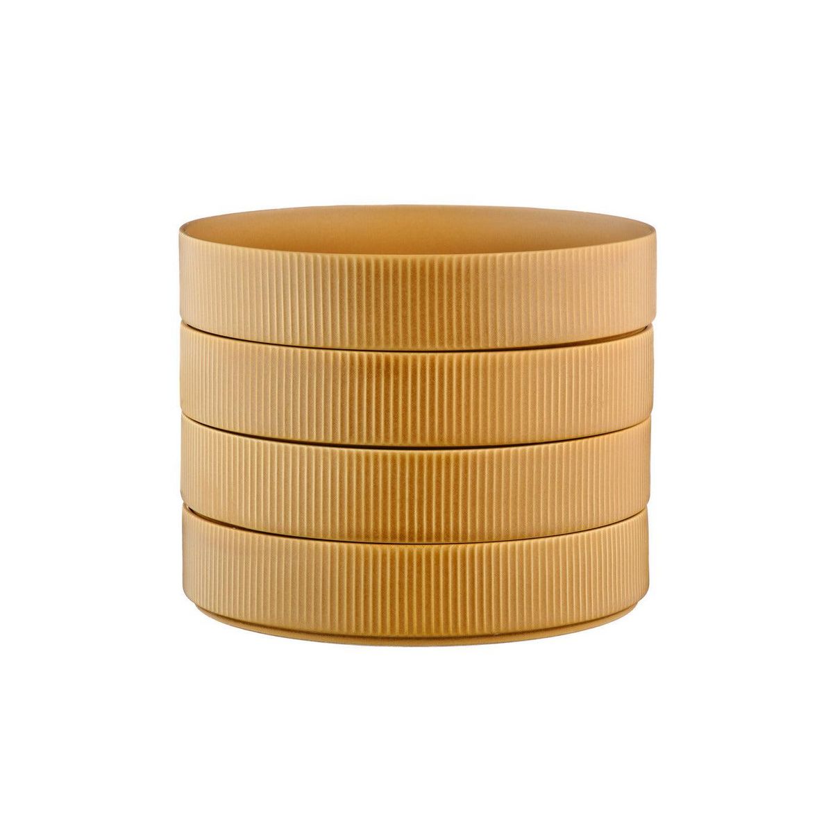 BJORN Assiette creuse SCANDI Ø21,5cm - 4 pièces - Ocre
