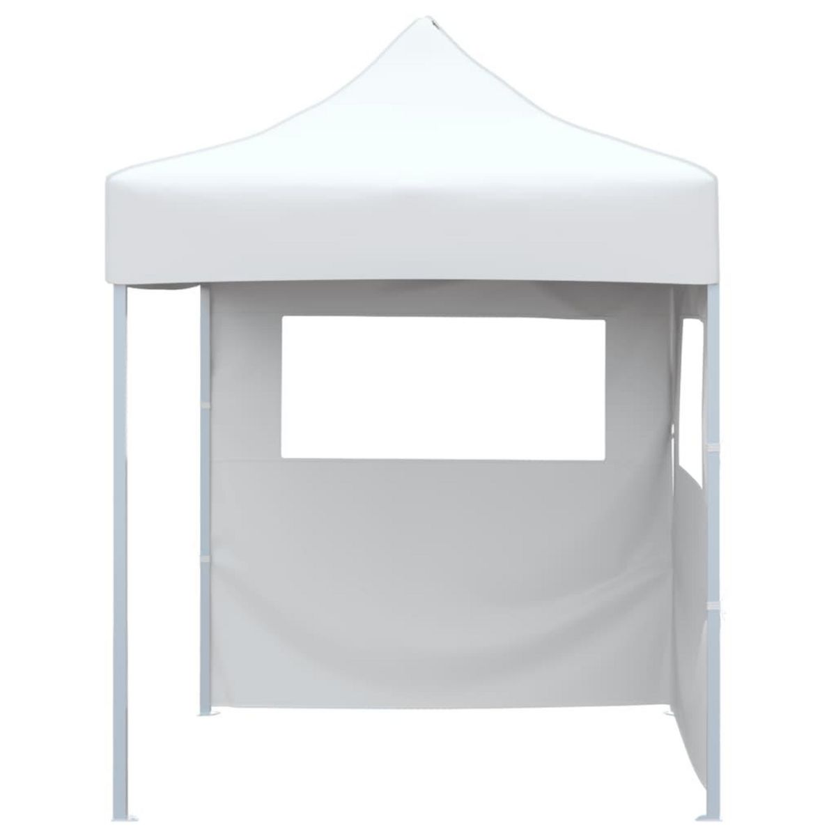 VIDAXL Tente de reception pliable avec 2 parois 2x2 m Acier Blanc