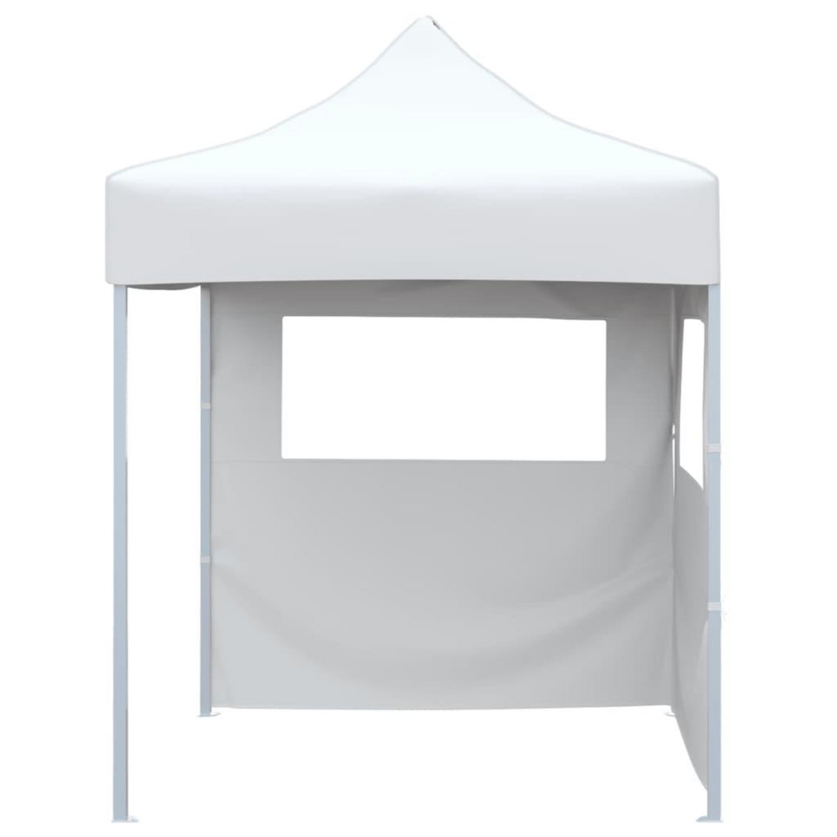 VIDAXL Tente de reception pliable avec 2 parois 2x2 m Acier Blanc