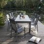 Voir la diapositive 2 : GARDENSTAR Table de jardin aluminium gris 256.8/321x100cm TOUQUET