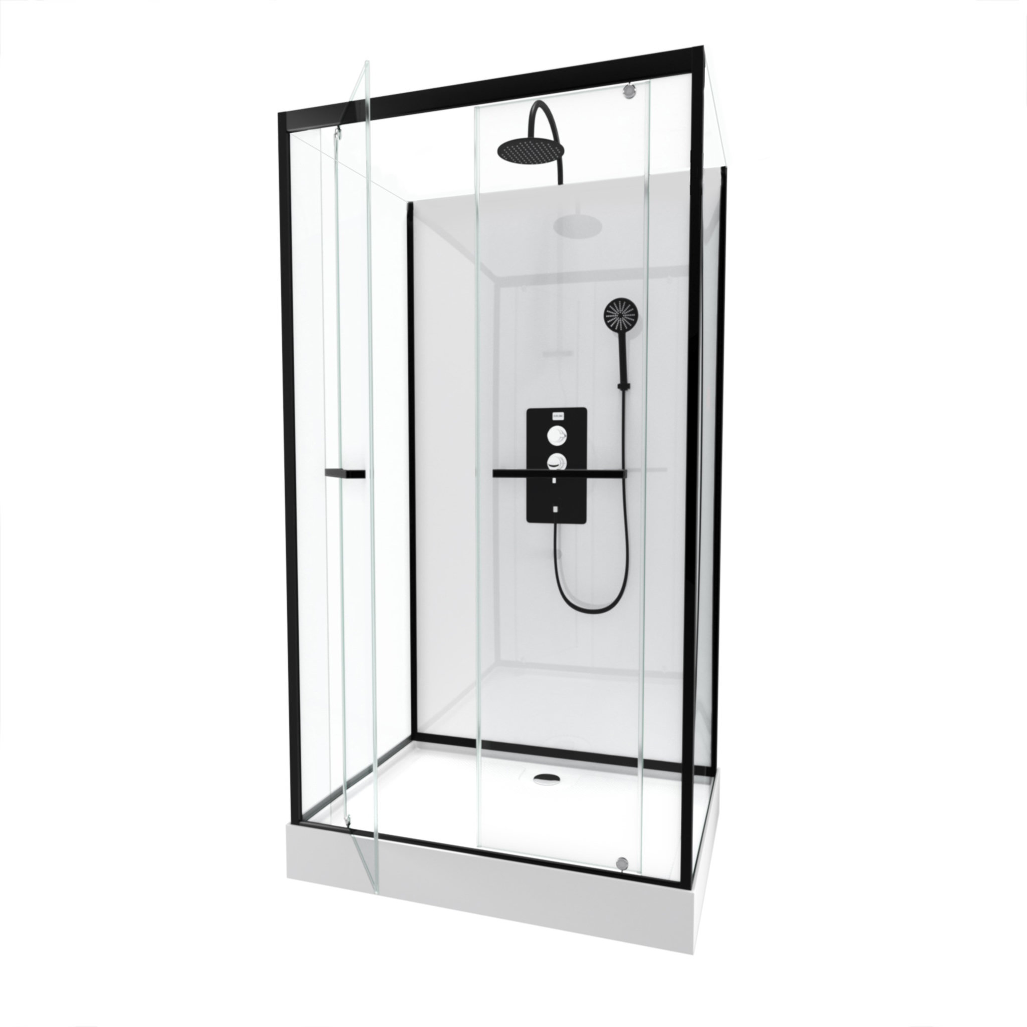 Voir la diapositive 2 : Aurlane Cabine de douche rectangulaire City 110 - 110 x 80