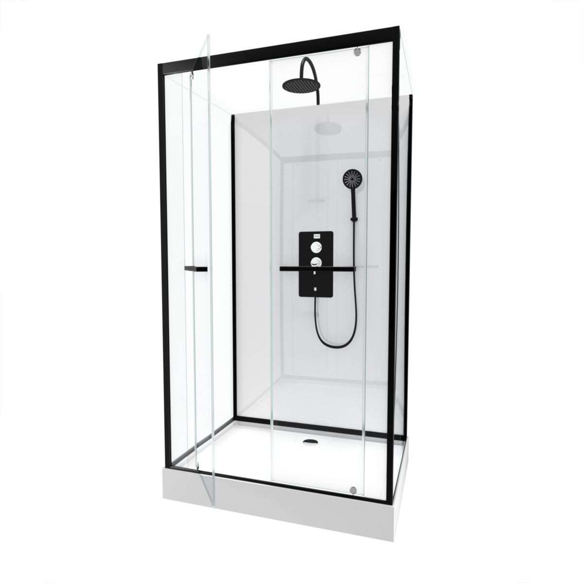 Aurlane Cabine de douche rectangulaire City 110 - 110 x 80