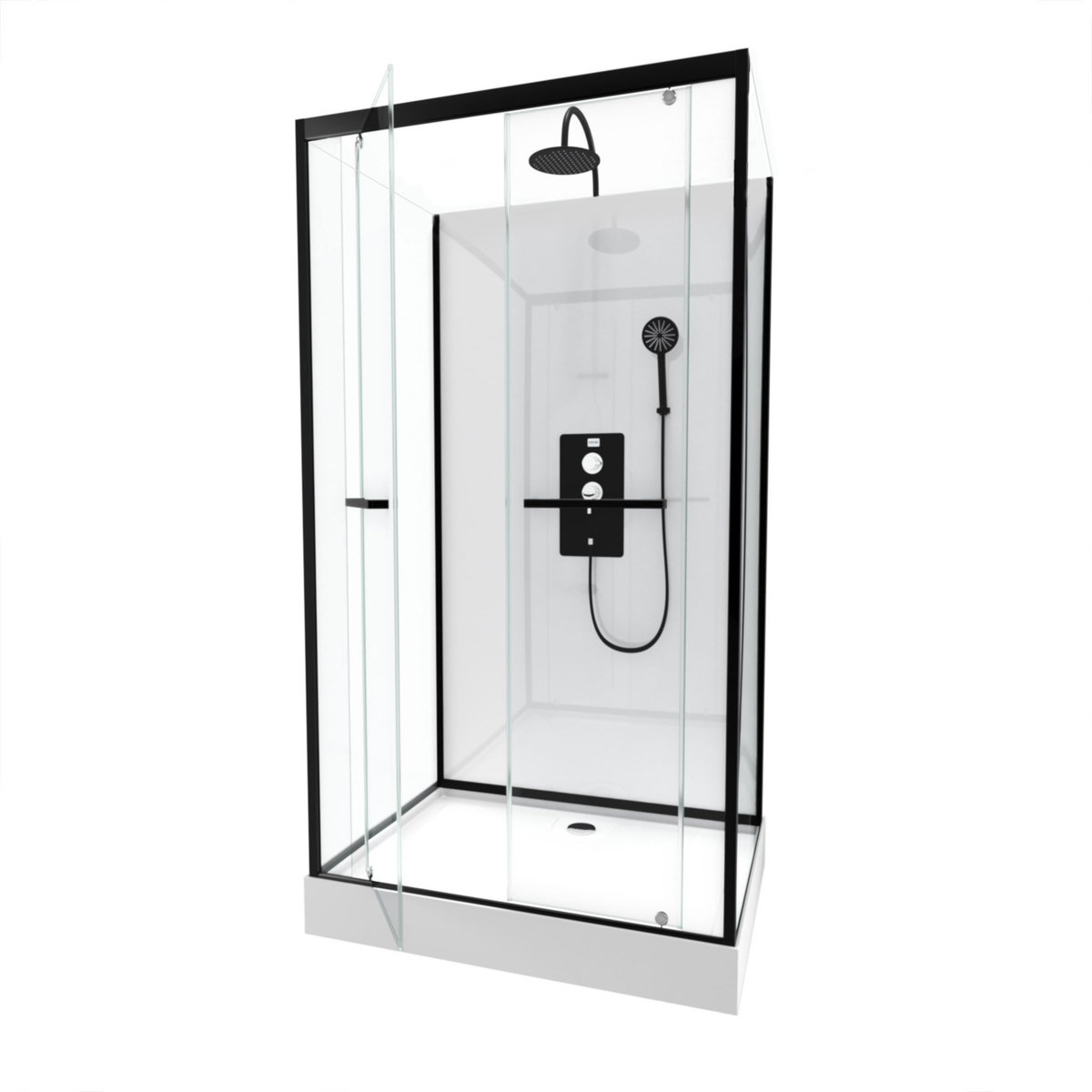 Aurlane Cabine de douche rectangulaire City 110 - 110 x 80