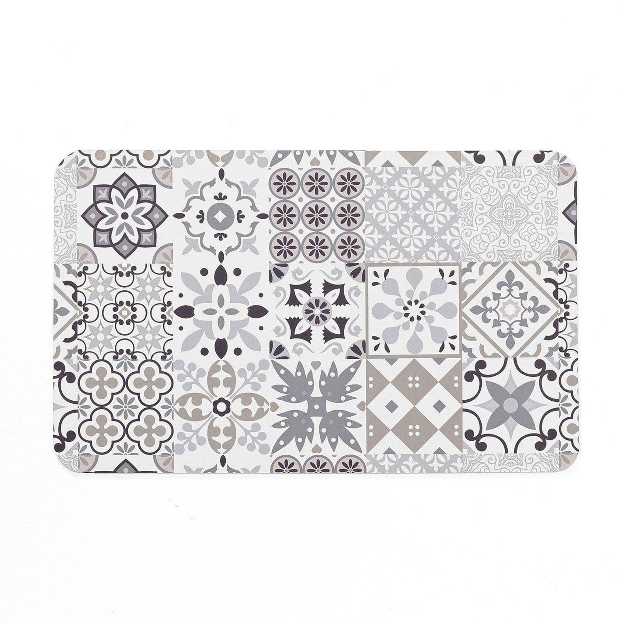 Douceur d'Intérieur Tapis de bain imprimé  salou  50x80cm gris