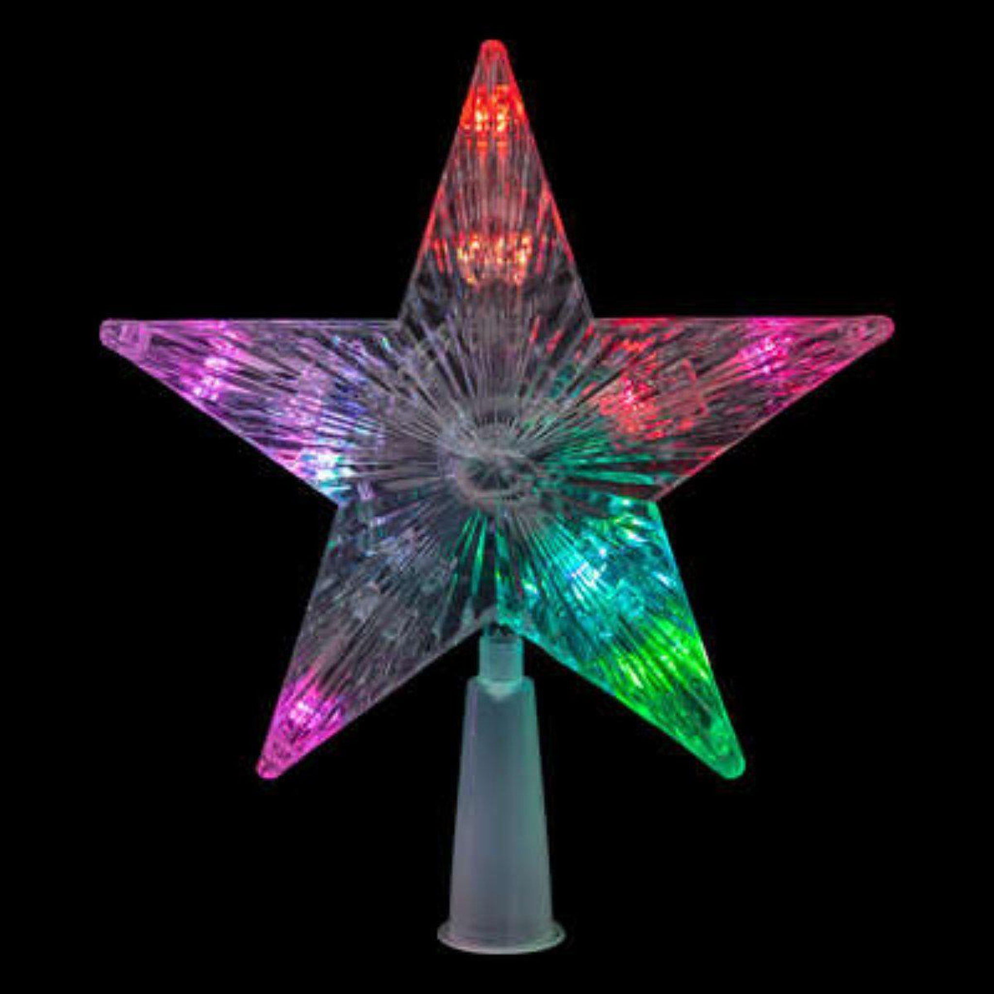 Voir la diapositive 2 : FEERIC LIGHT & CHRISTMAS Cimier sapin lumineux  étoile  19cm multicolore