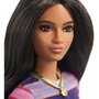 BARBIE Poupée Barbie Fashionistas - Robe maille à rayures