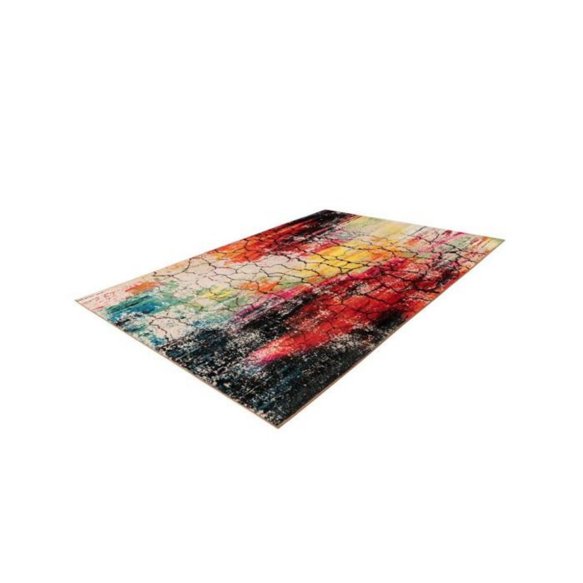 Paris Prix Tapis Tissé Doux à Poils Plats  Saphira  Multicolore