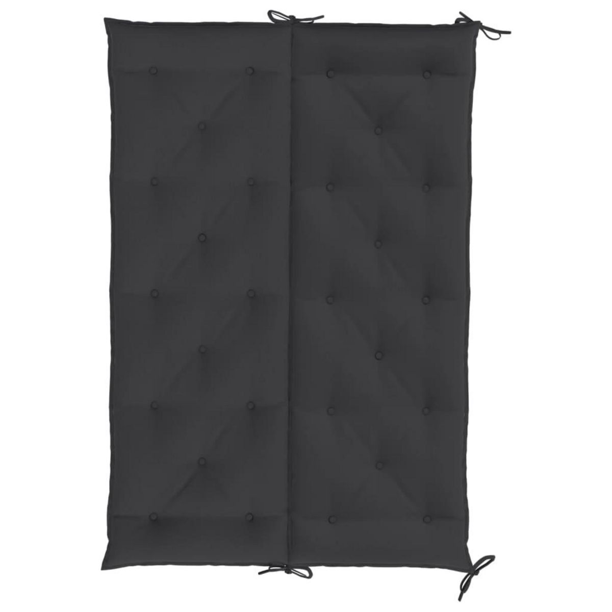 VIDAXL Coussin de banc de jardin noir 150x(50+50)x7 cm tissu oxford