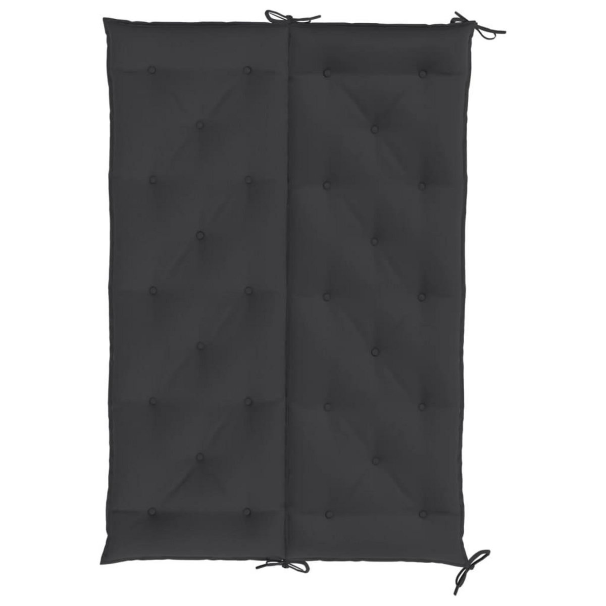 VIDAXL Coussin de banc de jardin noir 150x(50+50)x7 cm tissu oxford
