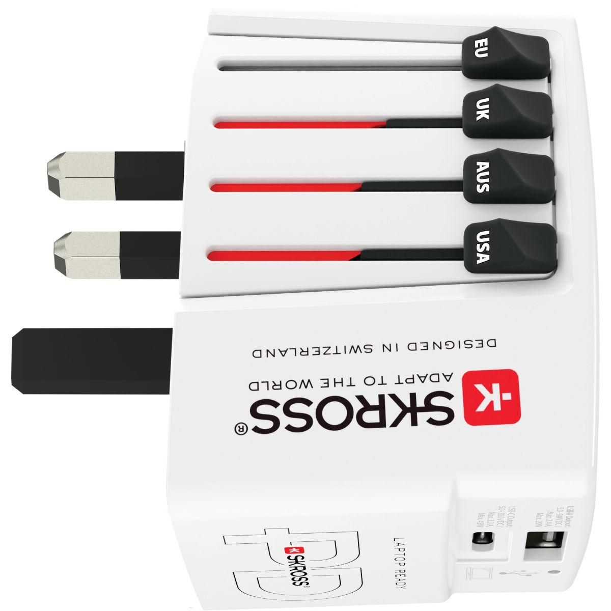 Skross Adaptateur de voyage chargeur monde 45 W + cable