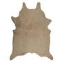 Voir la diapositive 1 : The Home Deco Factory Tapis forme peau de bête imitation fourrure taupe 120x158 cm