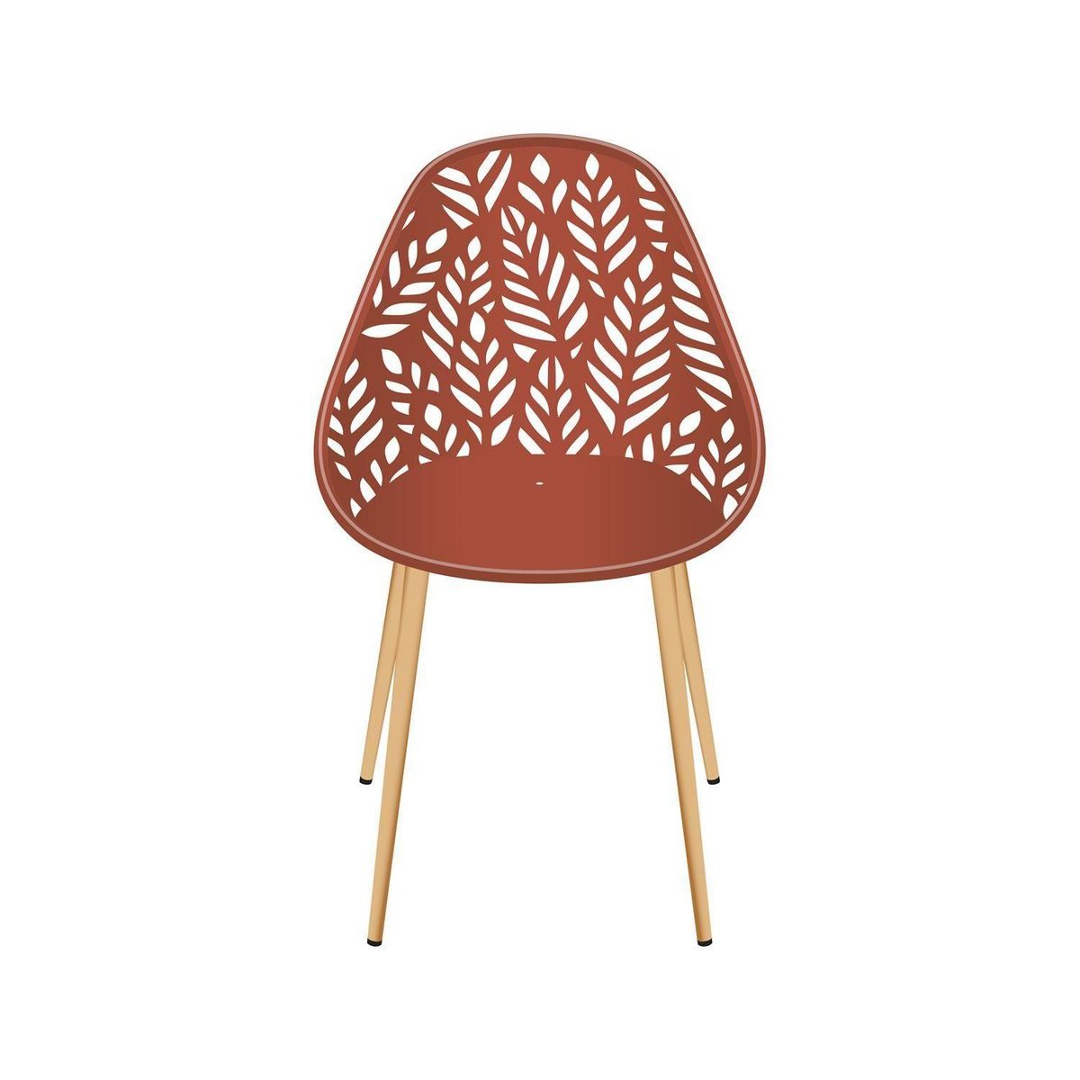 The Home Deco Factory Lot de 4 chaises d'extérieur Calvi en polypropylène