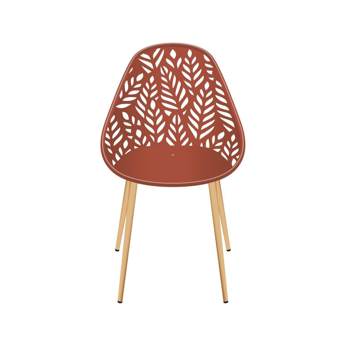 The Home Deco Factory Lot de 4 chaises d'extérieur Calvi en polypropylène