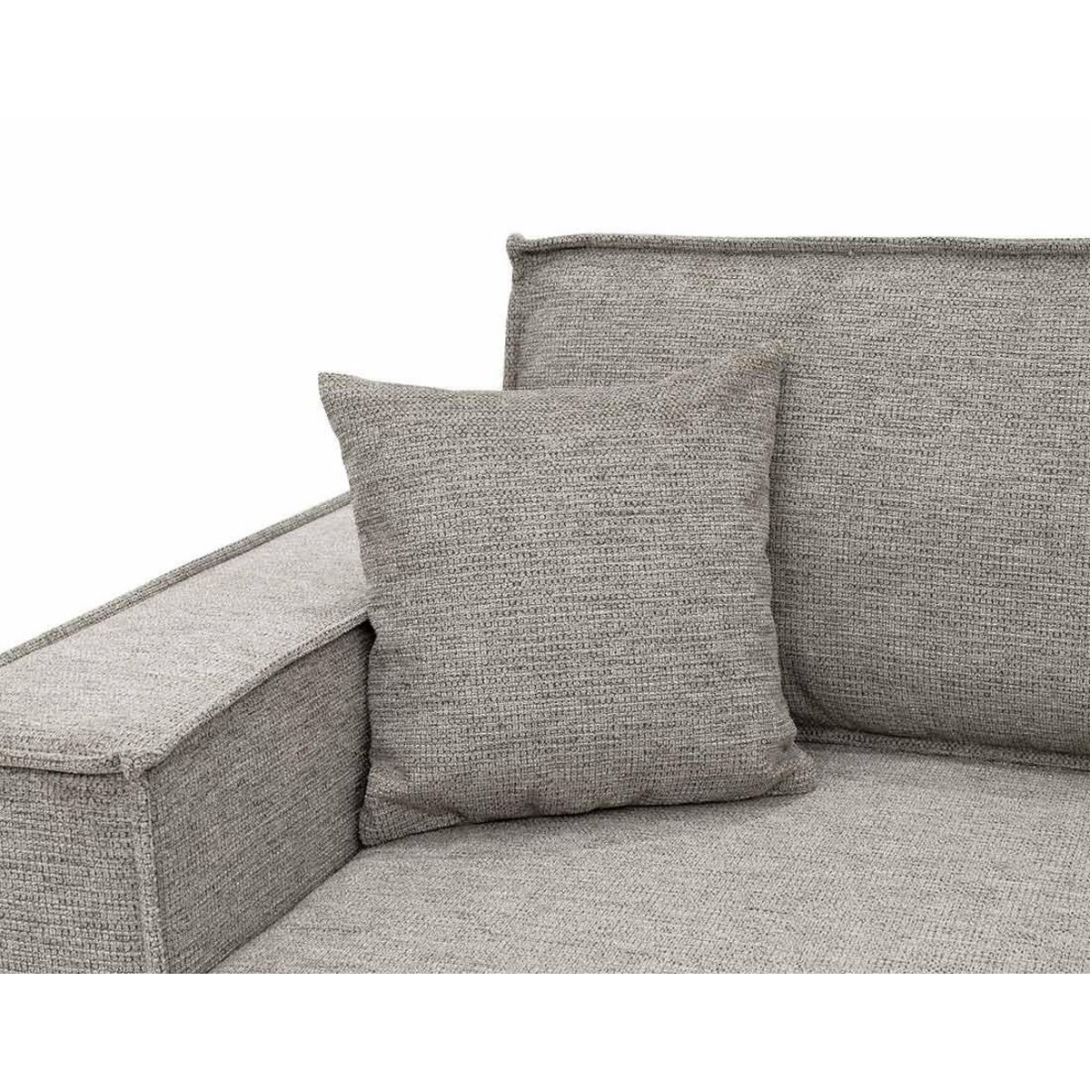 BEST MOBILIER Cezanne - canapé d'angle réversible 5 places convertible avec coffre en tissu texturé