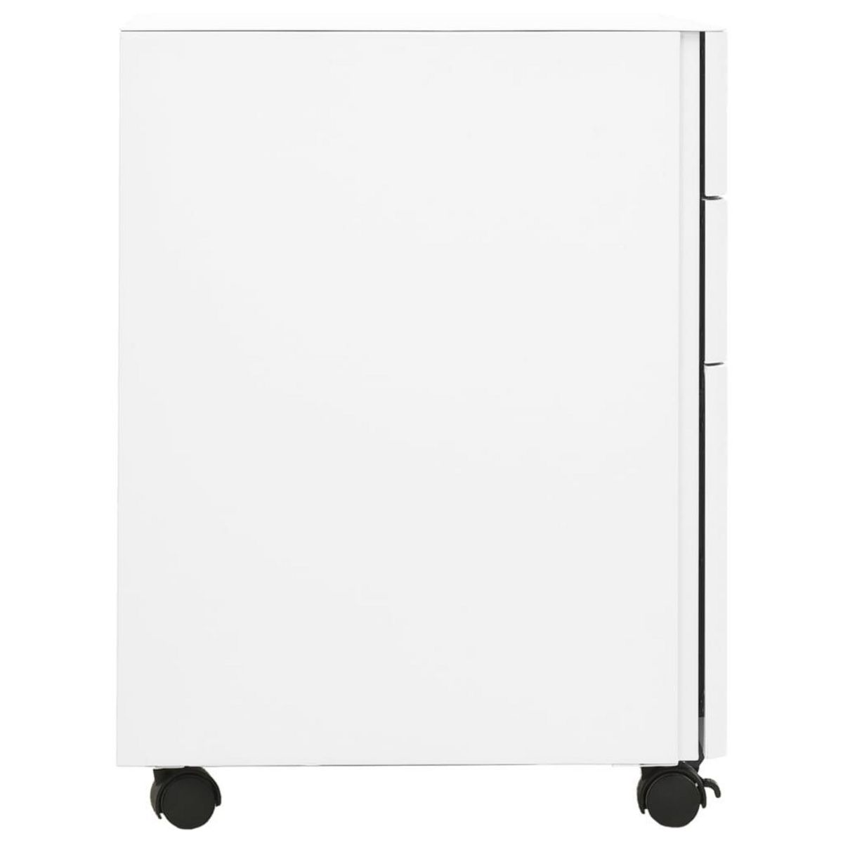 VIDAXL Classeur mobile Blanc 30x45x59 cm Acier