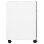 Voir la diapositive 3 : VIDAXL Classeur mobile Blanc 30x45x59 cm Acier