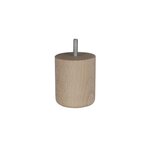 CIME Pied De Meuble Cylindrique Fixe Hêtre Brut Blanc/Beige, 8 Cm