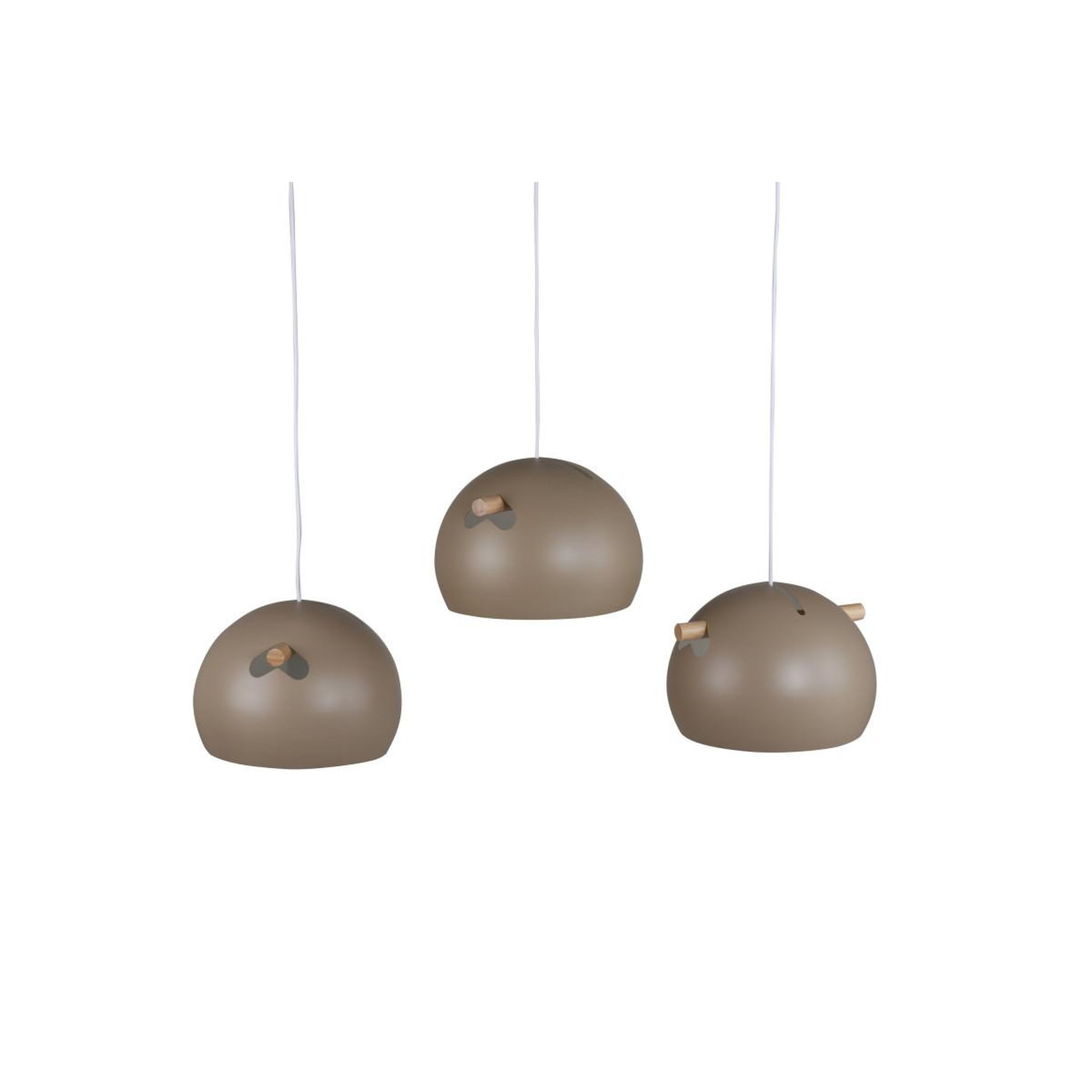 Voir la diapositive 2 : Paris Prix Lampe suspension design 3 lampes  tubbie  73cm marron