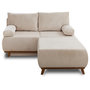 Voir la diapositive 1 : BEST MOBILIER Cristal - canapé 3 places - convertible avec coffre et grand pouf - en velours côtelé