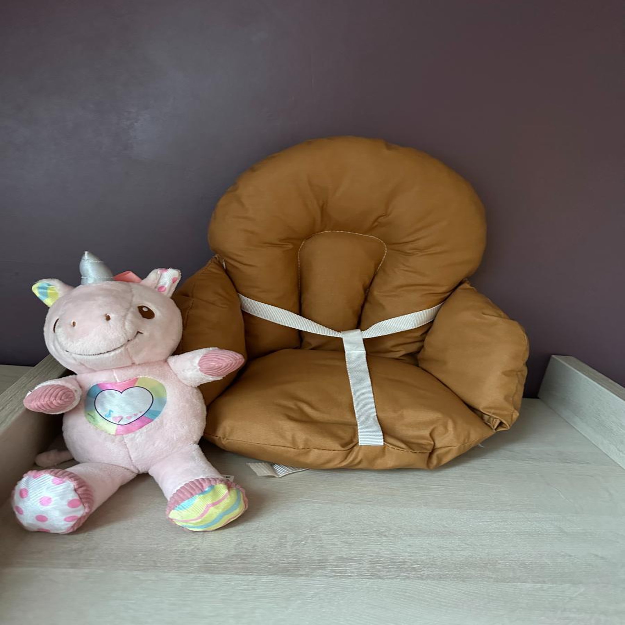 Voir la diapositive 2 : CH'TI BOUT Coussin de chaise + sangles de matien - coton a enduction acrylique