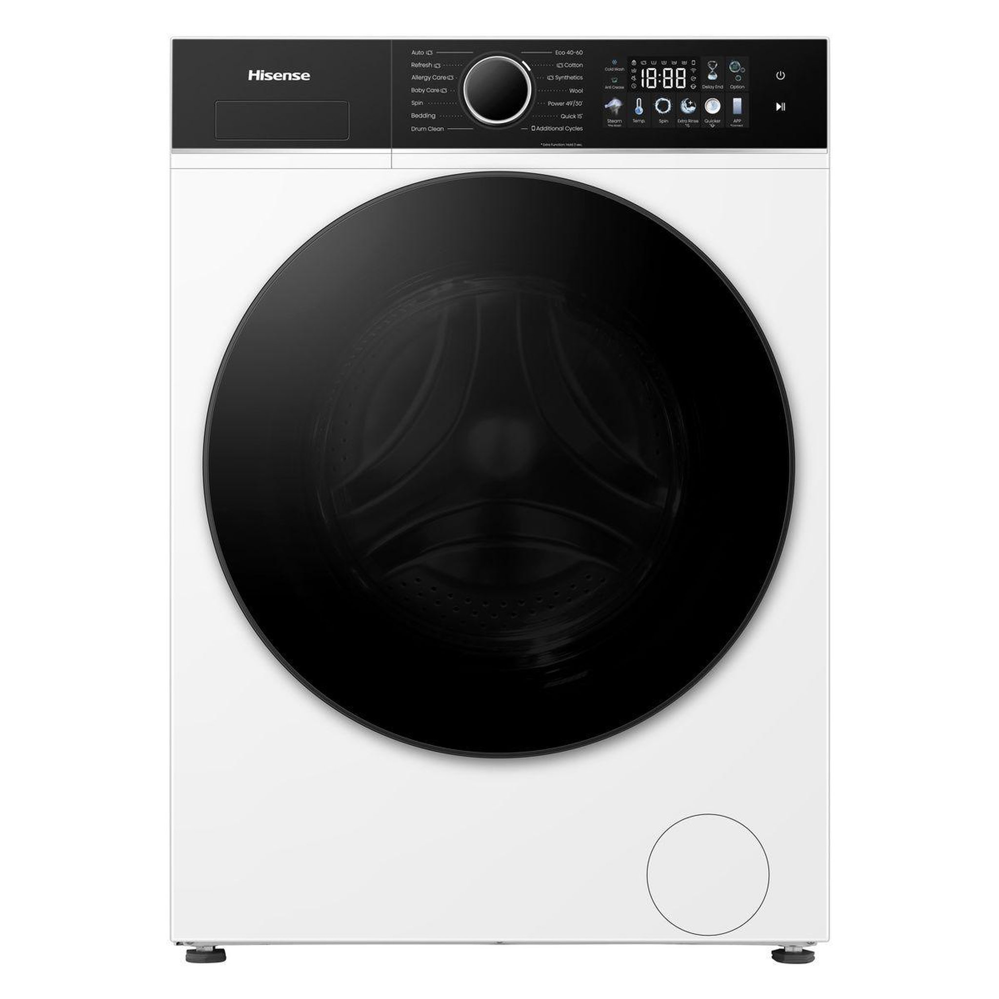 Hisense Lave linge compact wf3i8043bwf - 8 kg - 1400 tr/min - classe a - moteur induction - connecté wifi - ifit