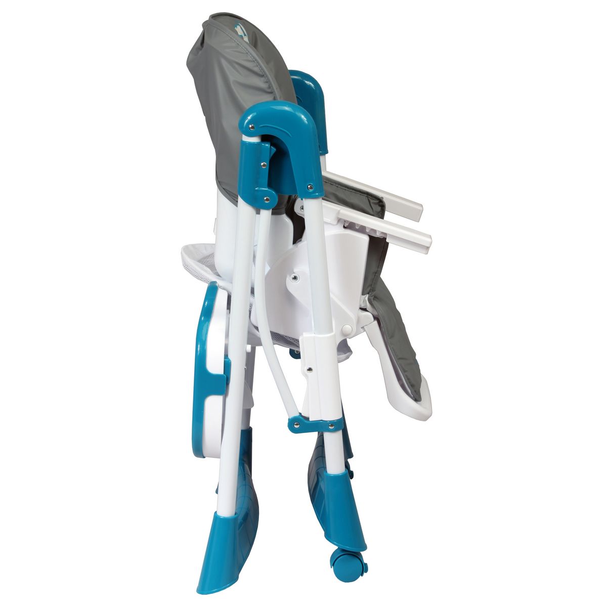 BAMBISOL Chaise haute multipositions avec roulettes beue HC14A 