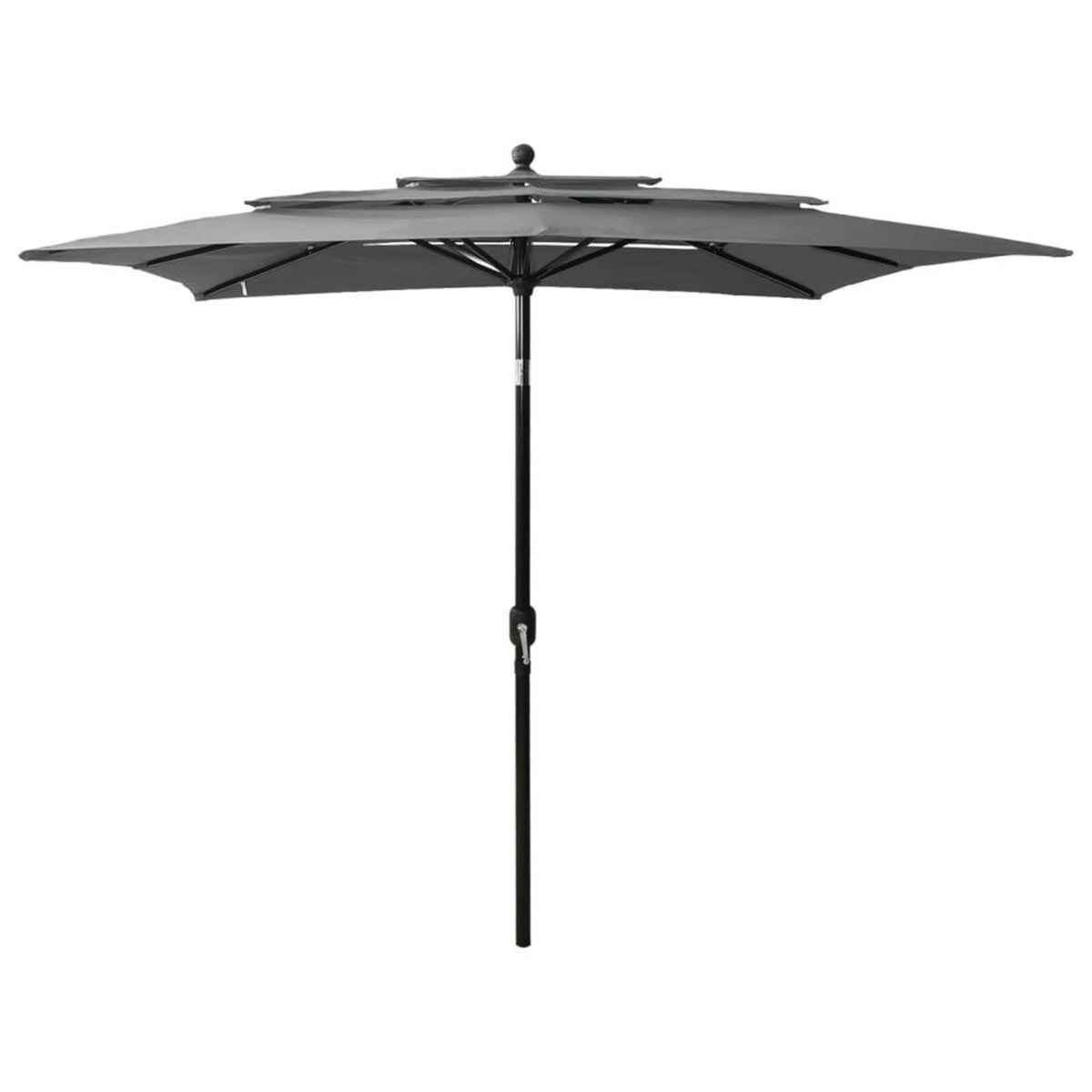 VIDAXL Parasol de jardin a 3 niveaux avec mat en aluminium anthracite