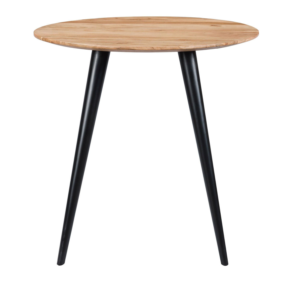 MAISON PAVANE Table ronde 2 personnes en acacia et pieds en métal  D80 cm-Modasa